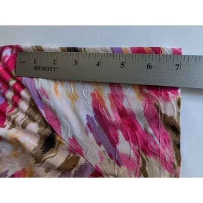 JM COLLECTION Abstract Print Scoop Neck Short Sleeve Top Women's Medium - Thumbnail 6