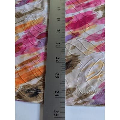 JM COLLECTION Abstract Print Scoop Neck Short Sleeve Top Women's Medium - Thumbnail 7