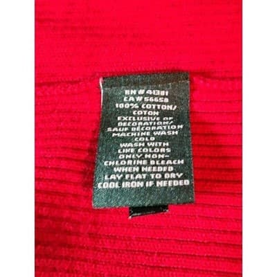 Lauren Ralph Lauren Red Ribbed Turtleneck Sweater 1X Cotton - Thumbnail 4