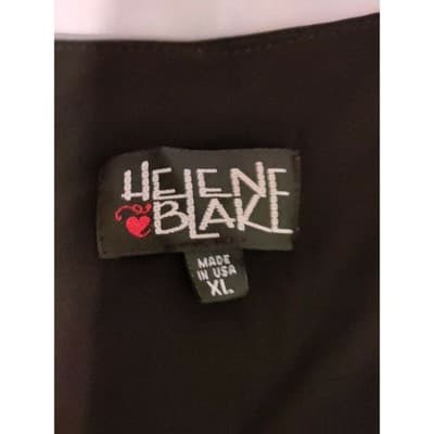 Helene Blake Black Sleeveless Pleated Bubble Hem Dress XL Made in USA - Thumbnail 3