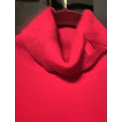 Lauren Ralph Lauren Red Ribbed Turtleneck Sweater 1X Cotton - Thumbnail 10