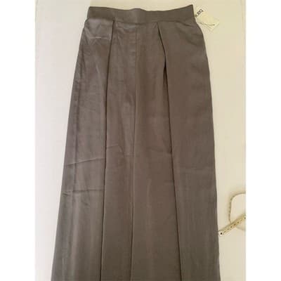 bar III Hazy Taupe Wide Leg Pleated Full Length Pants XS - Image 1