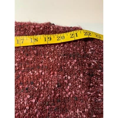 Xhilaration Burgundy Speckled Knit V Neck Criss Cross Back Sweater M - Thumbnail 5