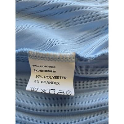 CHICME Womens Blue Textured Ribbed Sleeveless Mini Dress Size One Size - Thumbnail 5