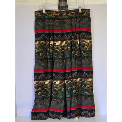 CHAUS Vintage 80s 90s Landscape Print Blazer Jacket Pants Set Size 10/12 - Thumbnail 14