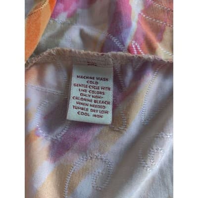 JM COLLECTION Abstract Print Scoop Neck Short Sleeve Top Women's Medium - Thumbnail 4