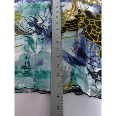 Carol Turner Black Abstract Print Tunic Top Women Medium Long Sleeve - Thumbnail 8