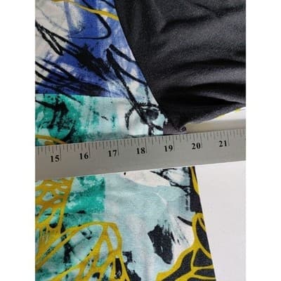 Carol Turner Black Abstract Print Tunic Top Women Medium Long Sleeve - Thumbnail 6