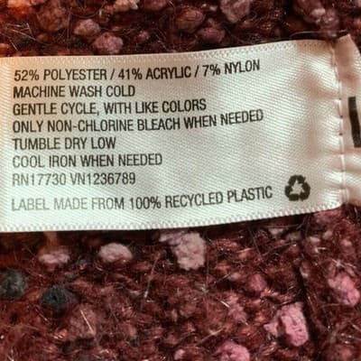 Xhilaration Burgundy Speckled Knit V Neck Criss Cross Back Sweater M - Thumbnail 4