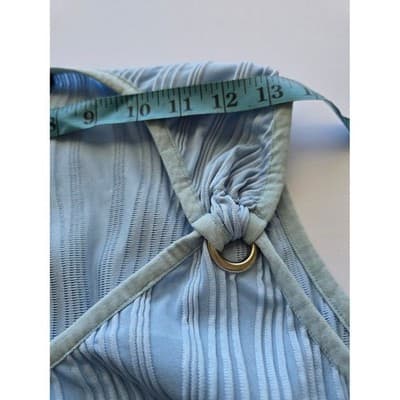 CHICME Womens Blue Textured Ribbed Sleeveless Mini Dress Size One Size - Thumbnail 6