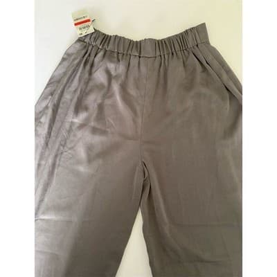 bar III Hazy Taupe Wide Leg Pleated Full Length Pants XS - Thumbnail 2