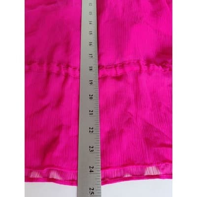 Worthington Woman 1X Bright Pink Butterfly Sleeve Sheer Blouse Tunic Top - Thumbnail 7