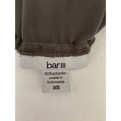 bar III Hazy Taupe Wide Leg Pleated Full Length Pants XS - Thumbnail 3