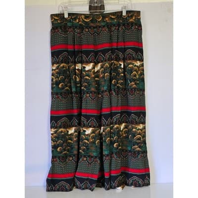 CHAUS Vintage 80s 90s Landscape Print Blazer Jacket Pants Set Size 10/12 - Thumbnail 3