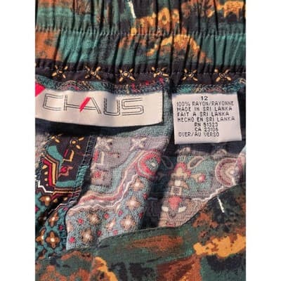 CHAUS Vintage 80s 90s Landscape Print Blazer Jacket Pants Set Size 10/12 - Thumbnail 6