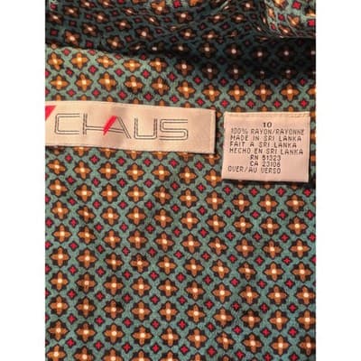 CHAUS Vintage 80s 90s Landscape Print Blazer Jacket Pants Set Size 10/12 - Thumbnail 5