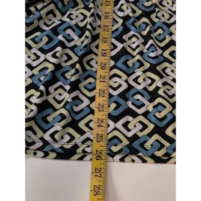 Ann Taylor Womens V-Neck Long Sleeve Top Blouse Geometric Print Size Medium - Thumbnail 8