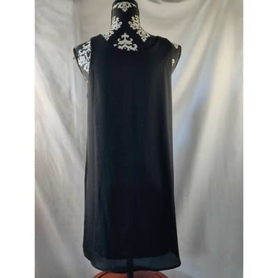 miami Womens Black Sleeveless Bow Front Ruffle Dress Party Cocktail - Thumbnail 2