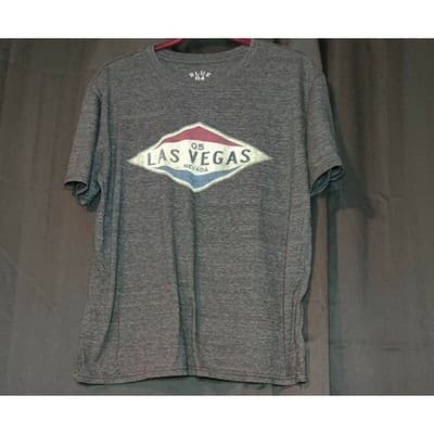 Blue 84 Mens Las Vegas Nevada Graphic T-Shirt Gray Heather Large Made in USA - Thumbnail 2
