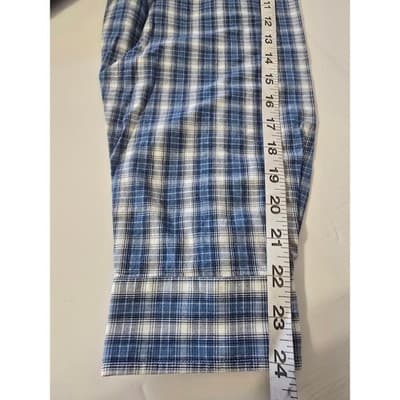Roper Mens Plaid Long Sleeve Button Down Shirt Denim Collar XL - Thumbnail 9