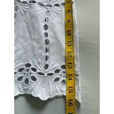 INC International Concepts Women's Off Shoulder Eyelet Blouse White Size 10 - Thumbnail 12