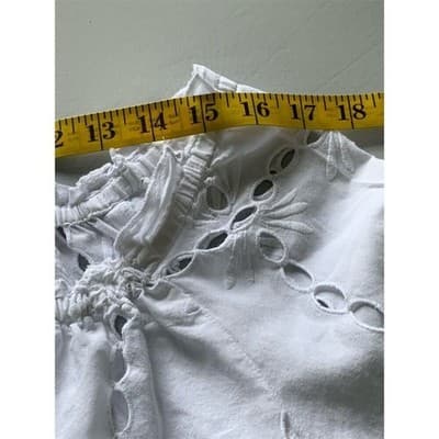 INC International Concepts Women's Off Shoulder Eyelet Blouse White Size 10 - Thumbnail 9