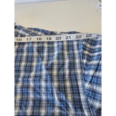 Roper Mens Plaid Long Sleeve Button Down Shirt Denim Collar XL - Thumbnail 6