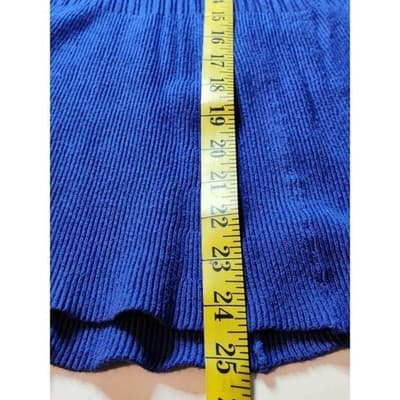 Lane Bryant Periwinkle Ribbed Knit Peplum V Neck Long Sleeve Sweater Top 14 16 - Thumbnail 9