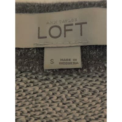 Ann Taylor LOFT Gray Heathered Zipper Accent Sweatshirt Pullover Mens S - Thumbnail 3