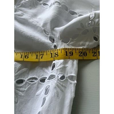 INC International Concepts Women's Off Shoulder Eyelet Blouse White Size 10 - Thumbnail 11