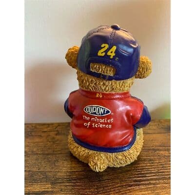 Vtg. NASCAR Jeff Gordon #24 DuPont Teddy Bear Coin Bank Figure - Thumbnail 8
