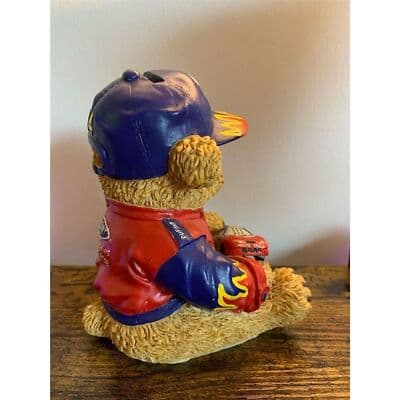 Vtg. NASCAR Jeff Gordon #24 DuPont Teddy Bear Coin Bank Figure - Thumbnail 5