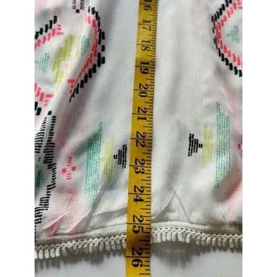 Aeropostale Womens White Tribal Macrame Racerback Cami Tank Top Large NWT - Thumbnail 7