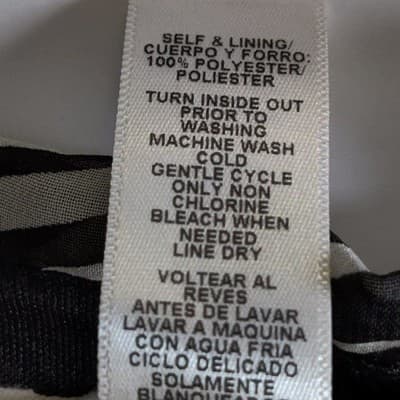 Hot Tempered Womens XL Black White Geometric Print Blouson Dress 3SC672AM NWT - Thumbnail 4