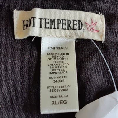 Hot Tempered Womens XL Black White Geometric Print Blouson Dress 3SC672AM NWT - Thumbnail 3