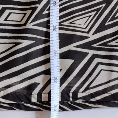 Hot Tempered Womens XL Black White Geometric Print Blouson Dress 3SC672AM NWT - Thumbnail 8