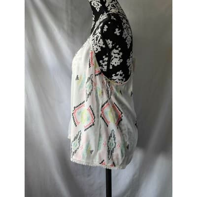 Aeropostale Womens White Tribal Macrame Racerback Cami Tank Top Large NWT - Thumbnail 9