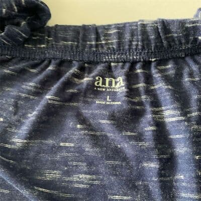 A.n.a. Women's Sleeveless Straight Neck Knit Blouse Blue Size L - Thumbnail 7