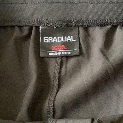 Gradual Mens Black Athletic Hiking Golf Shorts XXXL Quick Dry Cargo Pockets - Thumbnail 3