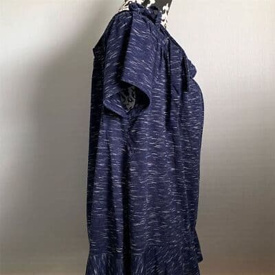 A.n.a. Women's Sleeveless Straight Neck Knit Blouse Blue Size L - Thumbnail 4