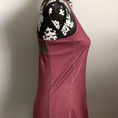 Nike Dri-Fit Women's Racerback Tank Top Maroon/Pink Geometric Size L - Thumbnail 3