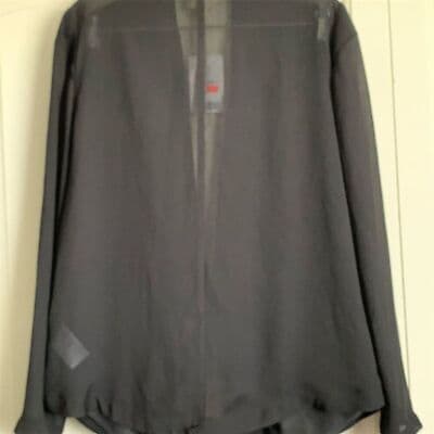 Silence + Noise Women's Black Lightweight Stretch Blazer L with Front Pockets - Thumbnail 3