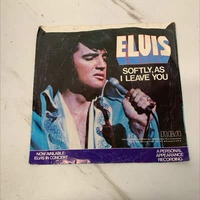 Elvis Presley - Unchained Melody / Softly... RARE 45 RPM PROMO (1978) - Thumbnail 2