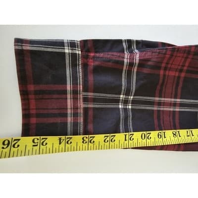 ORVIS Classic Collection Men's Sz L Red Black Plaid Long Sleeve Button Down - Thumbnail 9
