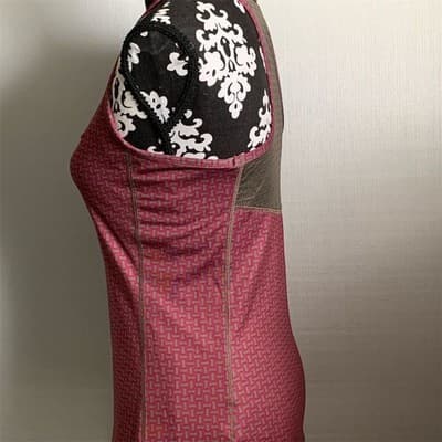 Nike Dri-Fit Women's Racerback Tank Top Maroon/Pink Geometric Size L - Thumbnail 6