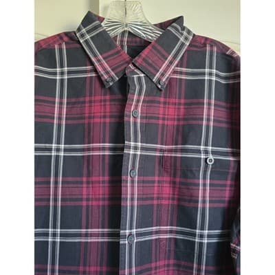 ORVIS Classic Collection Men's Sz L Red Black Plaid Long Sleeve Button Down - Thumbnail 11