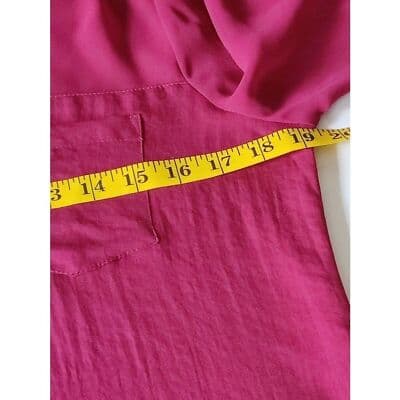 Express Sheer Burnout Blouse Top Burgundy Roll Tab Sleeve Button Up Shirt Womens - Thumbnail 7