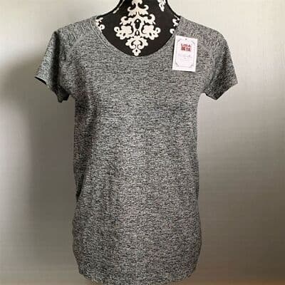 LIDA Collection Women's Gray Short Sleeve Performance Tee Size L - Image 1