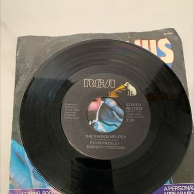Elvis Presley - Unchained Melody / Softly... RARE 45 RPM PROMO (1978) - Thumbnail 5