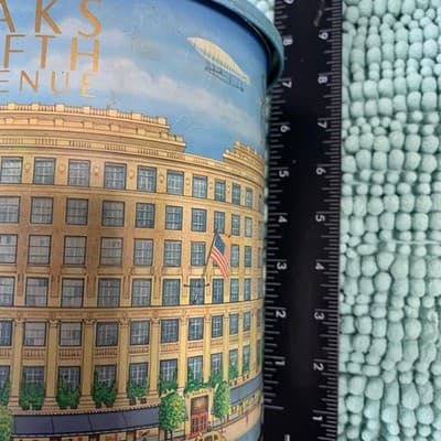 Vintage SAKS FIFTH AVENUE Metal Tin Can Empty 8 X 6 - Thumbnail 8